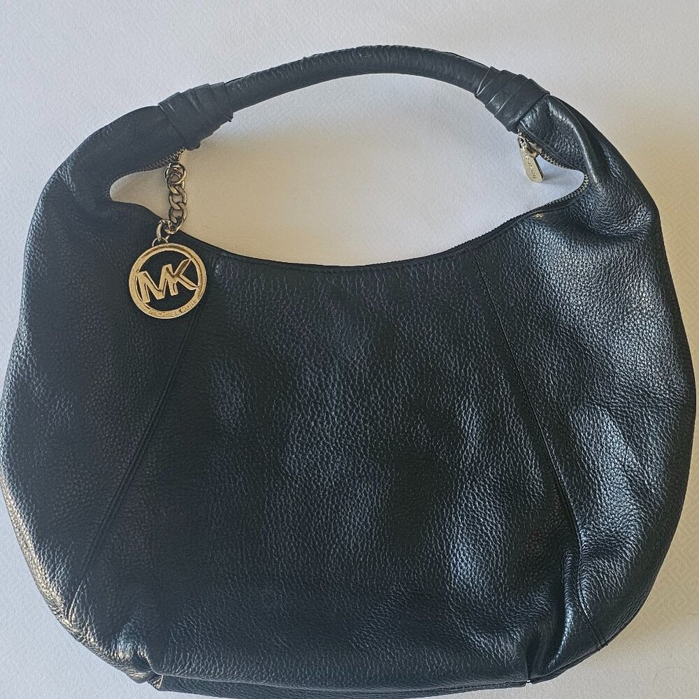 Michael Kors Black Leather Hobo Bag